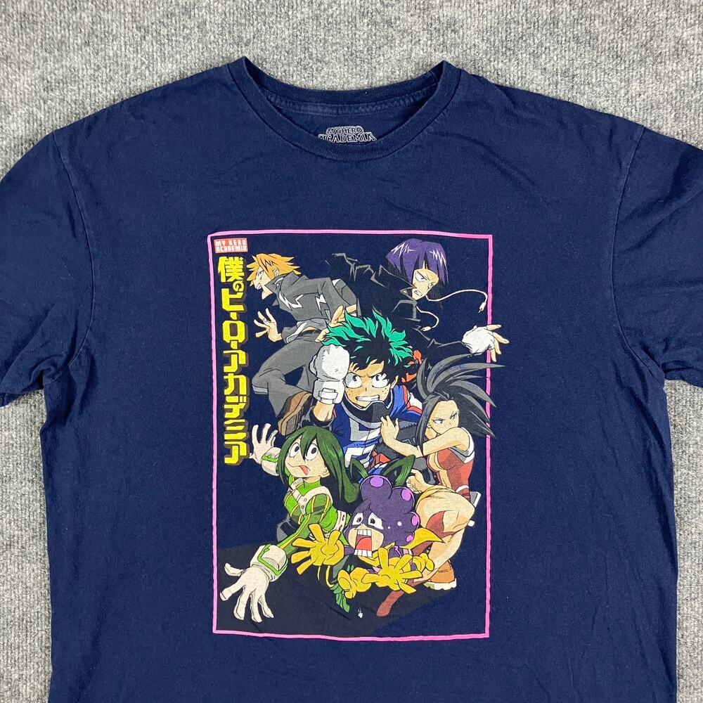 My‎ Hero Academia T-Shirt Mens Size XL Navy Graphic Anime Funimation Tee Casual